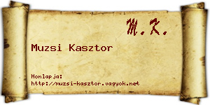 Muzsi Kasztor névjegykártya